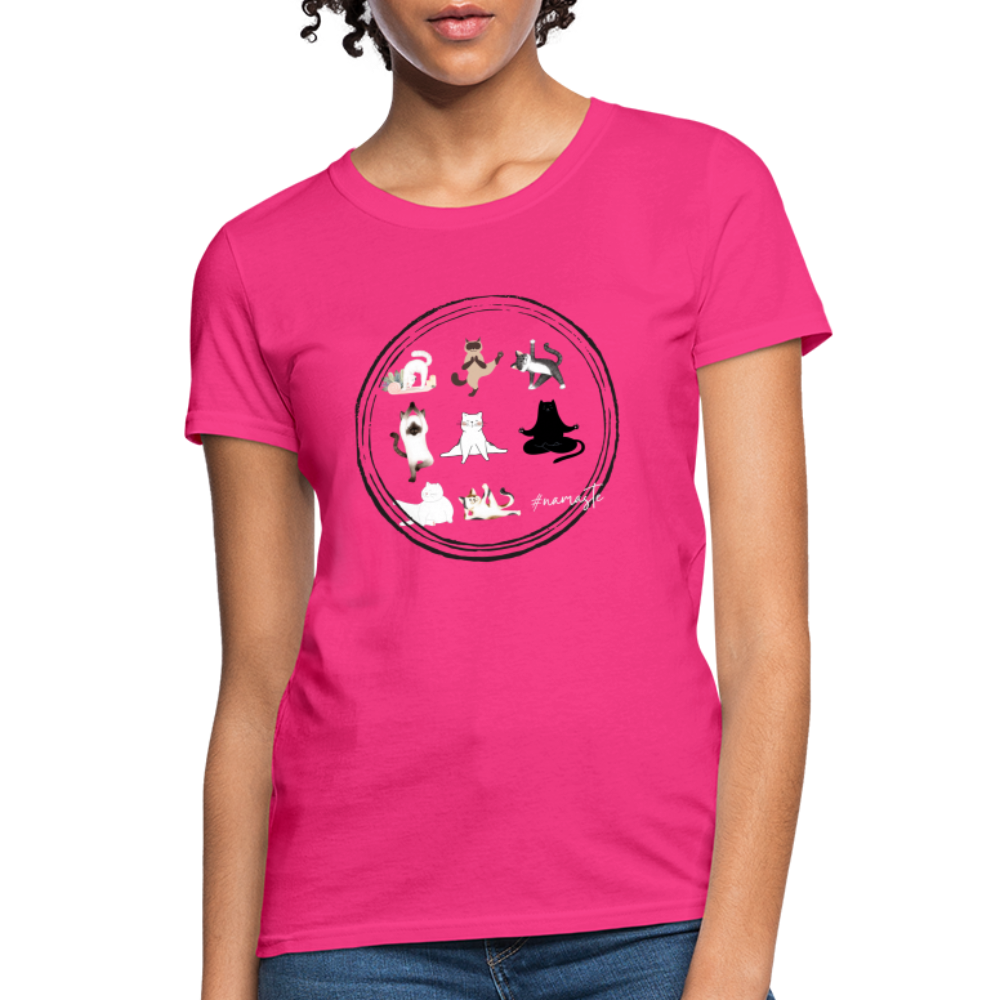 CATletix™ Cat Yoga Women's T-Shirt - fuchsia