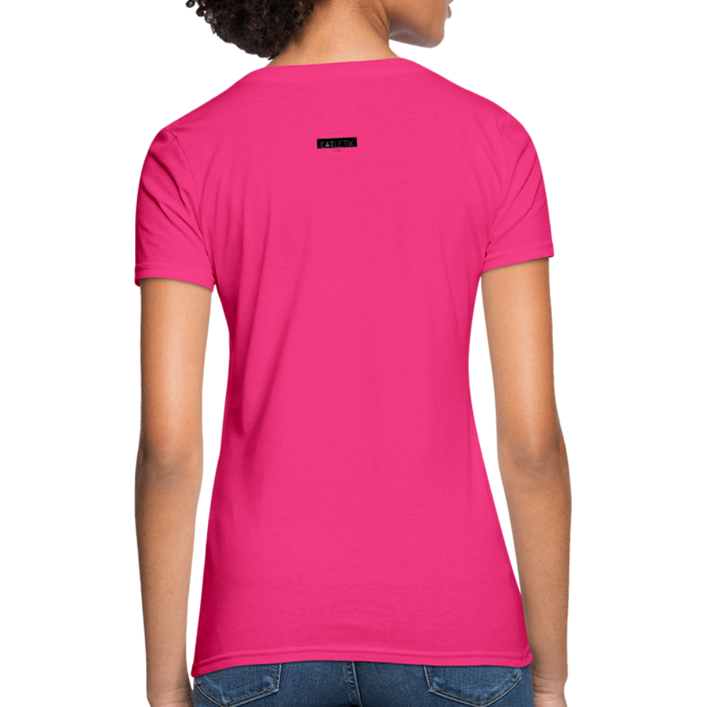 CATletix™ Cat Yoga Women's T-Shirt - fuchsia