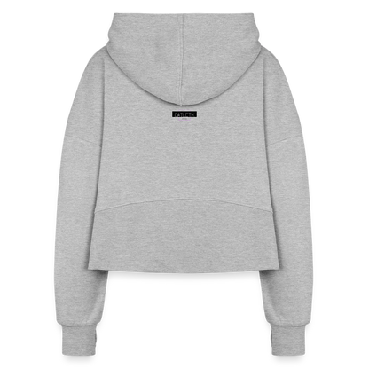 CATletix™ May The Booty Half Zip Cropped Hoodie - heather gray