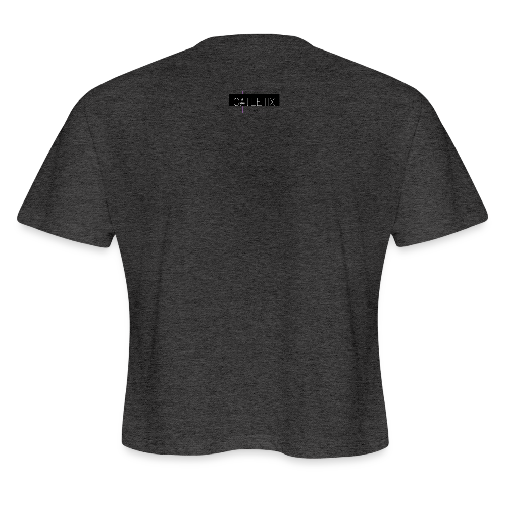 CATletix™ Spit Pre Work Out Crop Top - deep heather