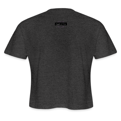 CATletix™ Spit Pre Work Out Crop Top - deep heather