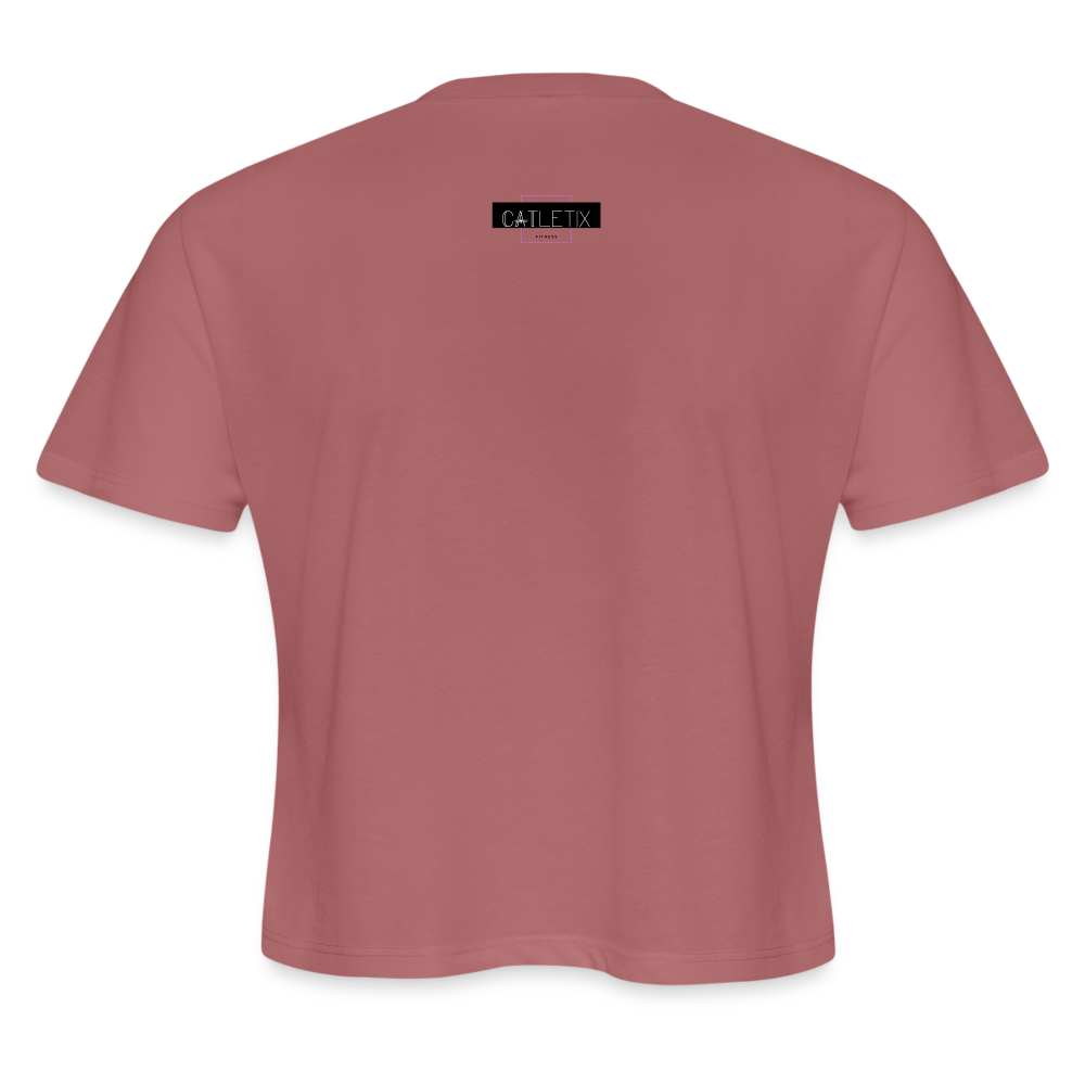 CATletix™ Spit Pre Work Out Crop Top - mauve